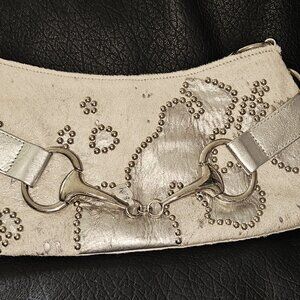 BB Simon  Silver Acid Washed Hair on Hide Designer Bag